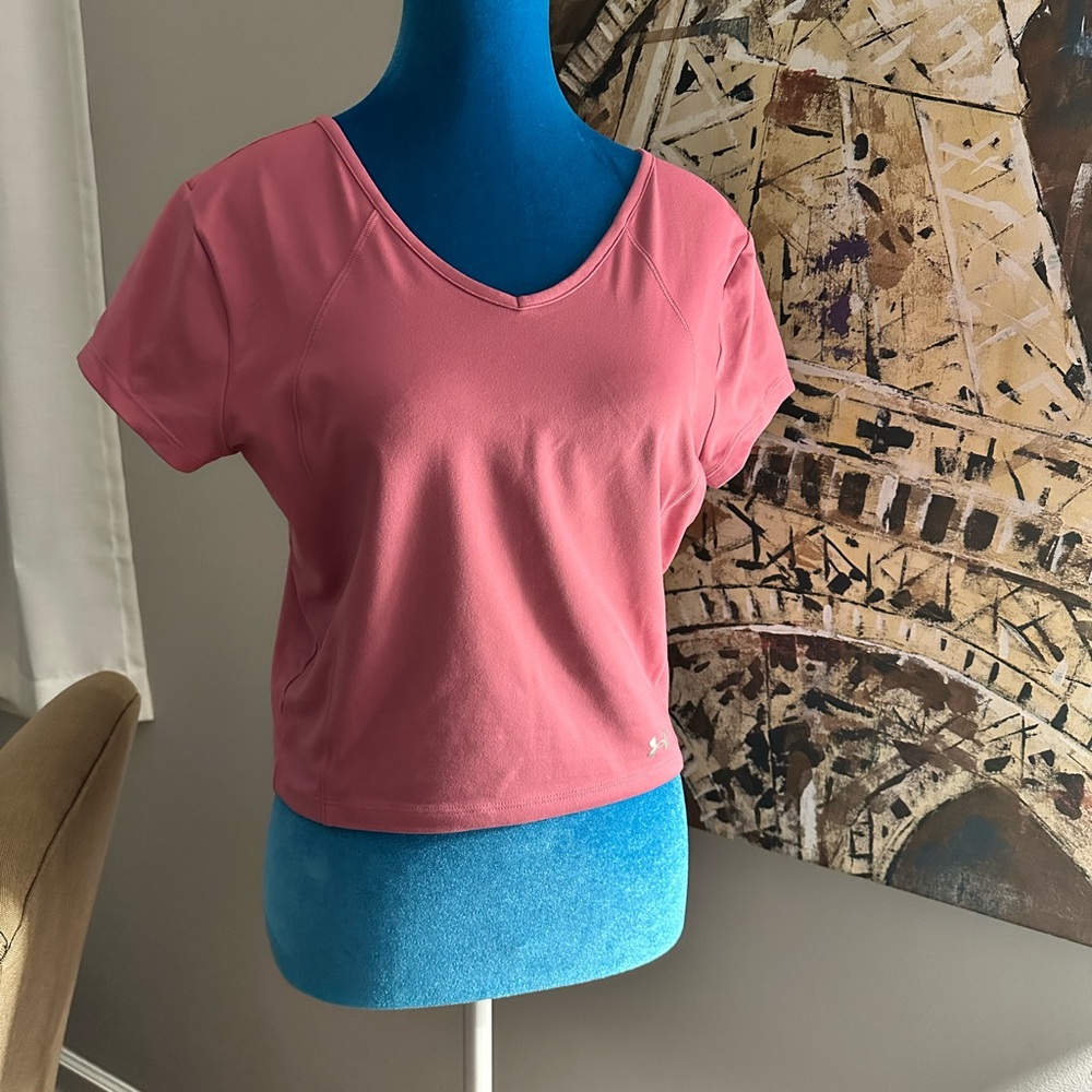 Under Armour Women's Pink V-Neck Top